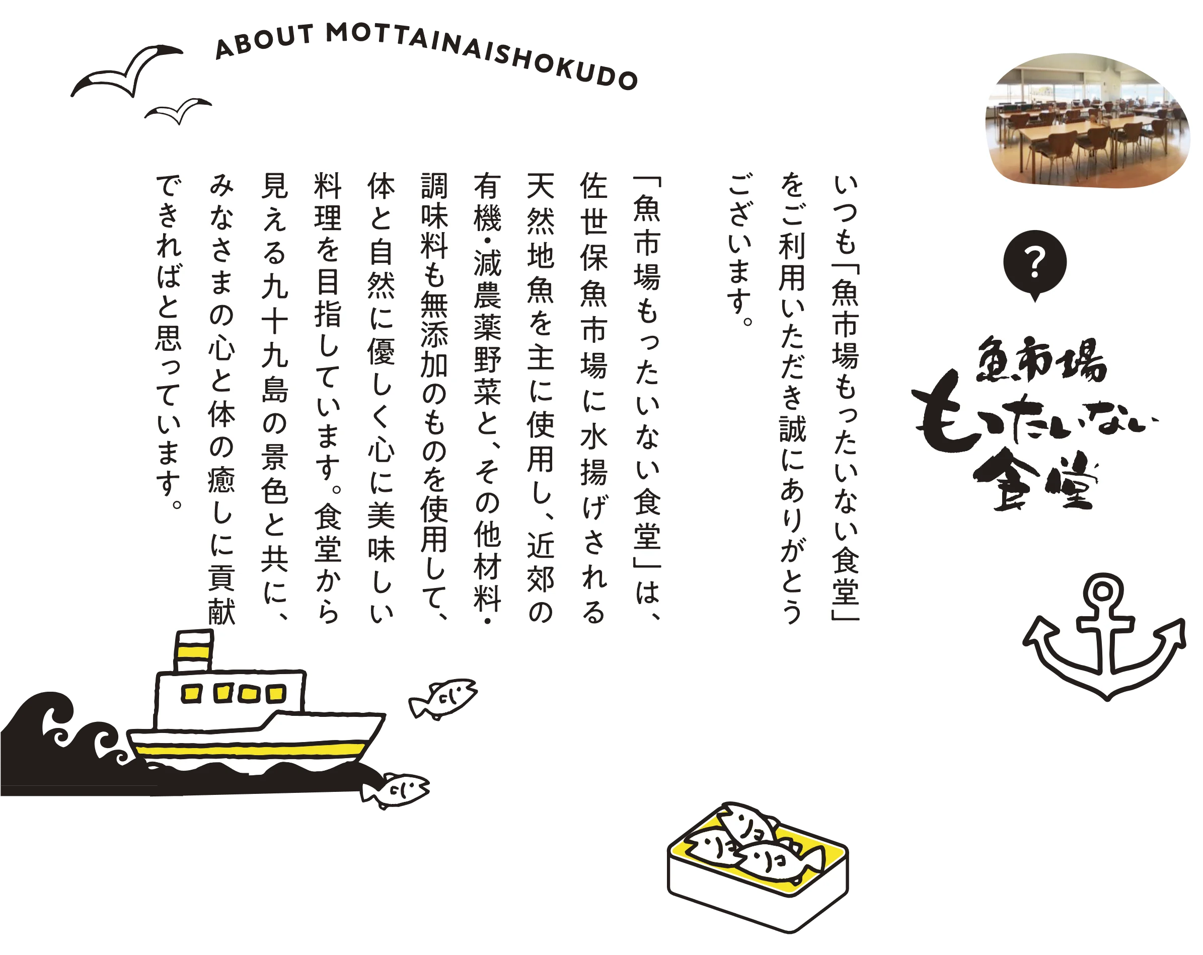 佐世保魚市場の食堂 魚市場もったいない食堂とは?